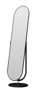 Дизайнерское напольное зеркало Charm в металлической раме черного цвета