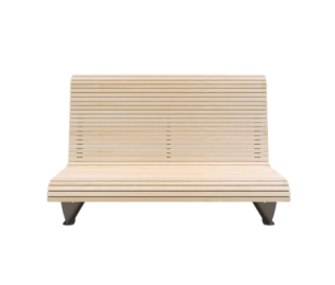 Стальная скамейка комплект. Премиум 1800х1184х1285 палисандр (Серебристая RAL 9006)