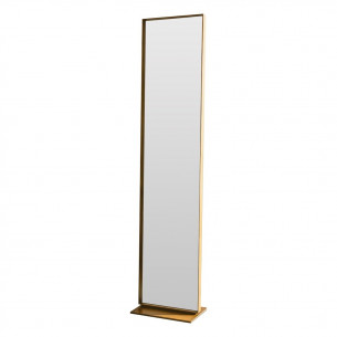 Дизайнерское напольное одностороннее зеркало Ablestar ll в металлической раме золотого цвета