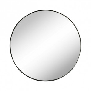 Дизайнерское настенное зеркало Lunar75 в металлической раме черного цвета