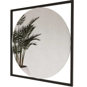 Дизайнерское настенное зеркало Image в металлической раме черного цвета