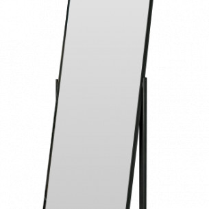 Дизайнерское напольное зеркало Charm в металлической раме черного цвета