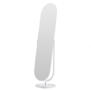 Дизайнерское напольное зеркало Charm в металлической раме белого цвета