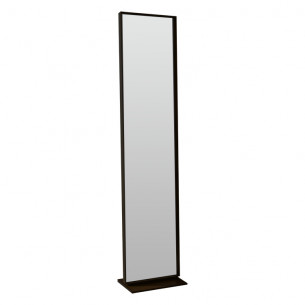 Дизайнерское напольное одностороннее зеркало Ablestar в металлической раме черного цвета