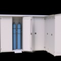 Шкаф кислородной рампы с 10-ю баллонами 3150х1980х2140 темно серый