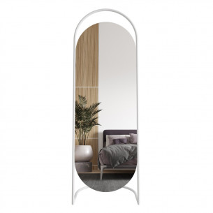 Зеркало в раме напольное овальное 163х54 см White