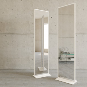 Зеркало в раме напольное прямоугольное одностороннее 185х45 см White