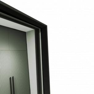 Зеркало в раме настенное и напольное на ножке прямоугольное 220х80 см Black