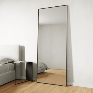 Зеркало в раме настенное и напольное прямоугольное 200х80 см Black