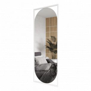 Зеркало в раме настенное овальное и прямоугольное 139х54 см White