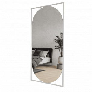 Зеркало в раме настенное овальное и прямоугольное большое 200х100 см White