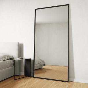 Зеркало в раме настенное и напольное прямоугольное 200х100 см Black