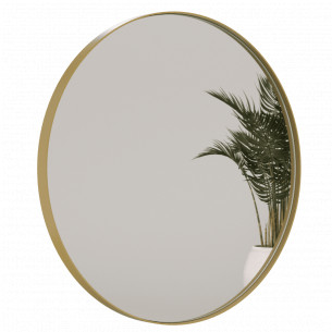 Зеркало в раме настенное круглое D80 см Gold