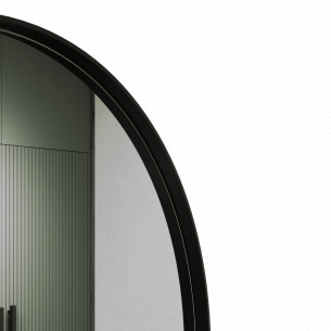 Зеркало в раме настенное круглое большое D101 см Black