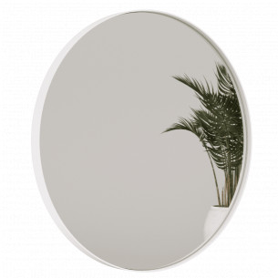 Зеркало в раме настенное круглое большое D101 см White