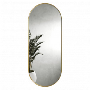 Зеркало в раме настенное овальное 136х51 см Gold