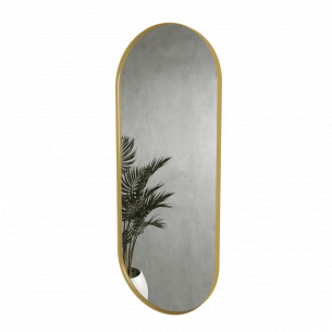 Зеркало в раме настенное овальное 136х51 см Gold