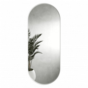 Зеркало в раме настенное овальное 136х51 см White