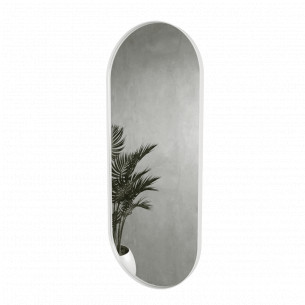 Зеркало в раме настенное овальное 136х51 см White