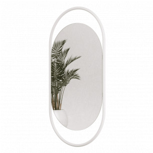 Зеркало в раме настенное овальное 104х54 см White